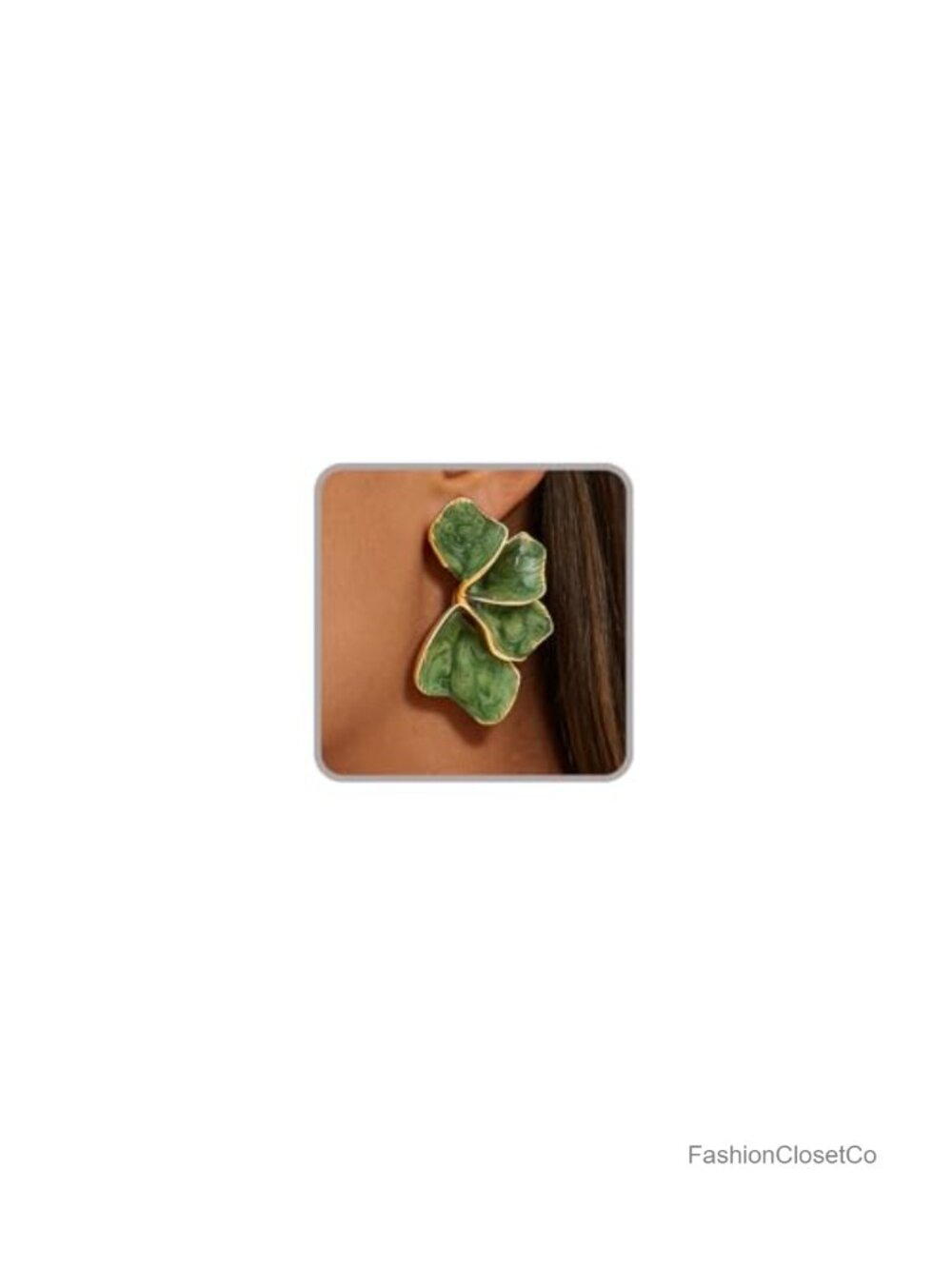 Chunky Statement Dangle Earrings Floral Leaf Drop Women's Trendy Jewelry